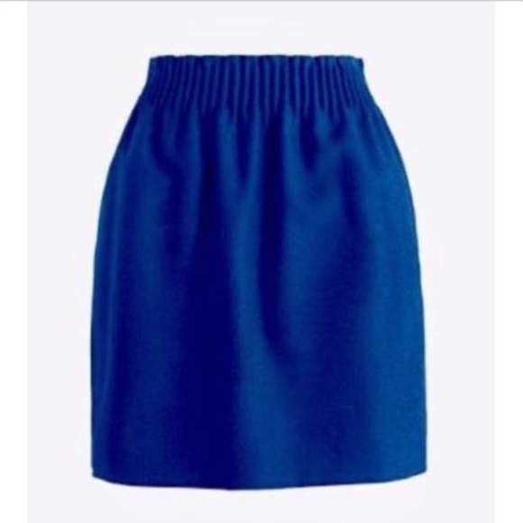 J. Crew Dresses & Skirts - J. Crew Women's City Mini Blue Wool Skirt Size 4